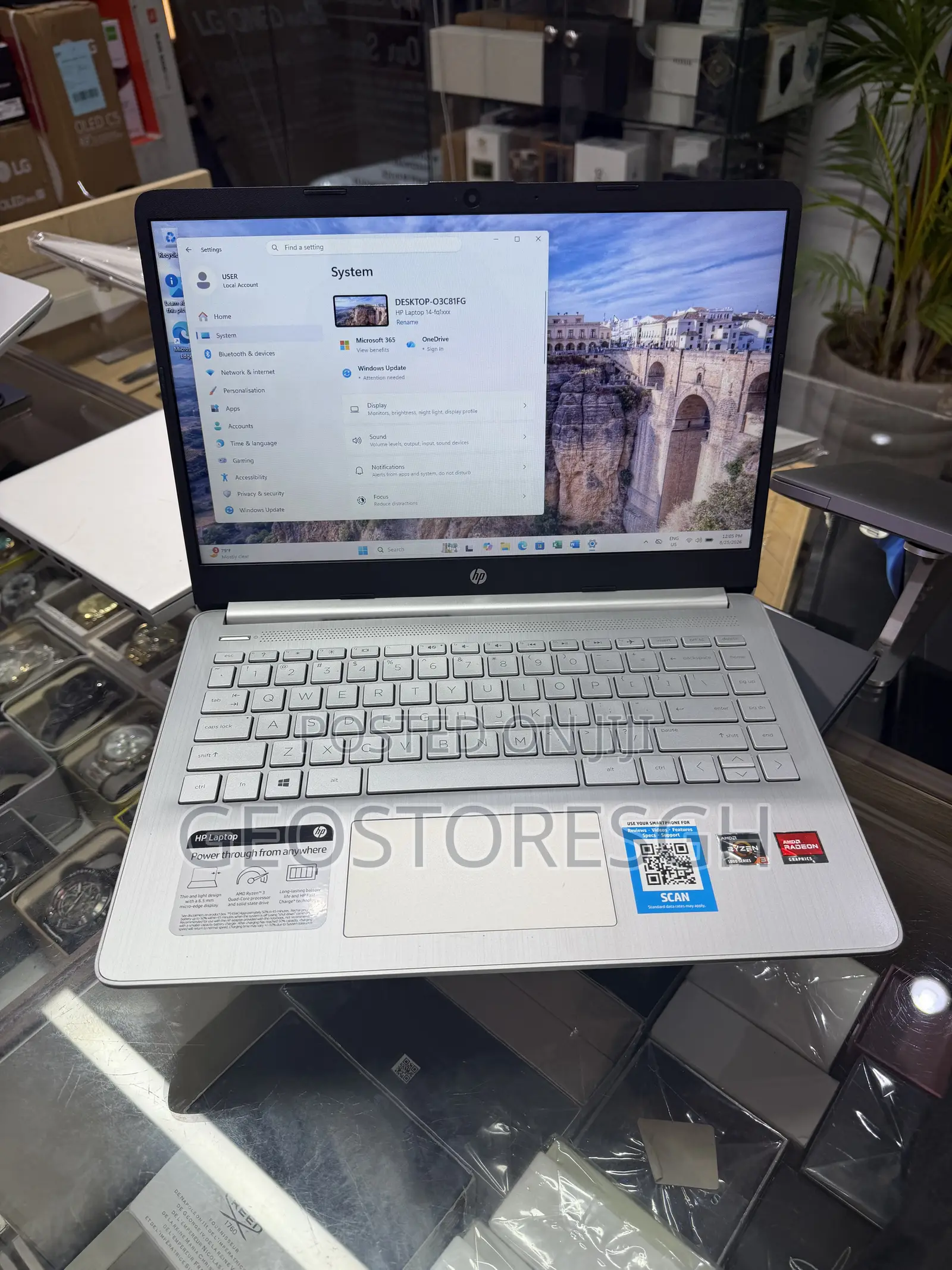 Laptop HP 8GB AMD Ryzen 3 SSD 256GB