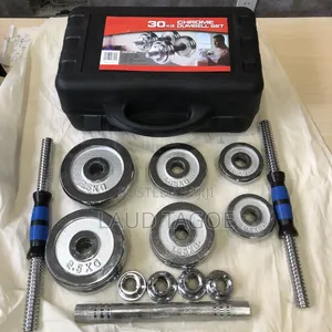 30kg Dumbbell Set Chrome Plated