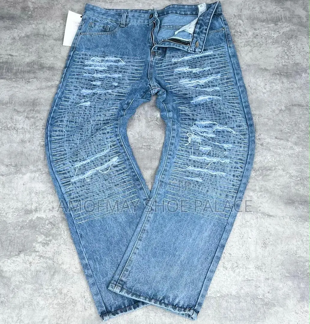 Black Cross Print Baggy Jeans