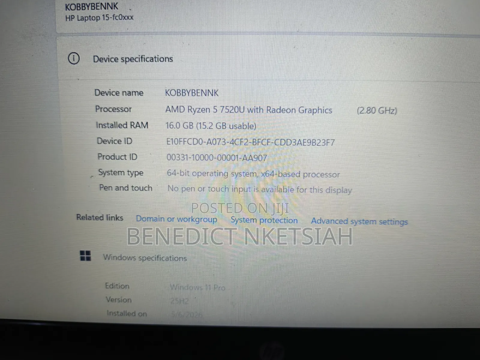 Laptop HP 15 16GB AMD Ryzen 5 SSHD (Hybrid) 500GB