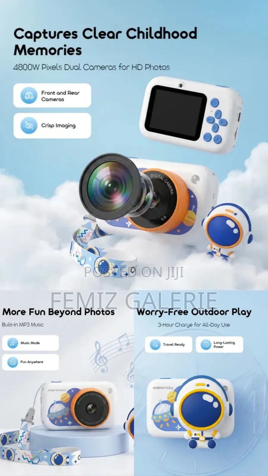 Oraimo PicBuddy Dual Camera HD Kids Camera