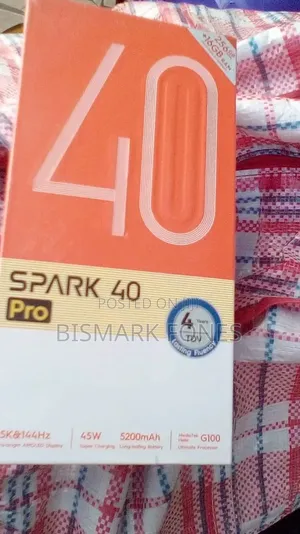 New Tecno Spark 40 Pro 256 GB Black