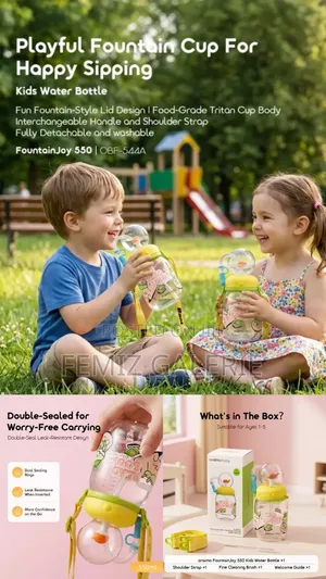 Oraimo FountainJoy 550 550ml LeakProof Tritan Design Kids Water Bottle