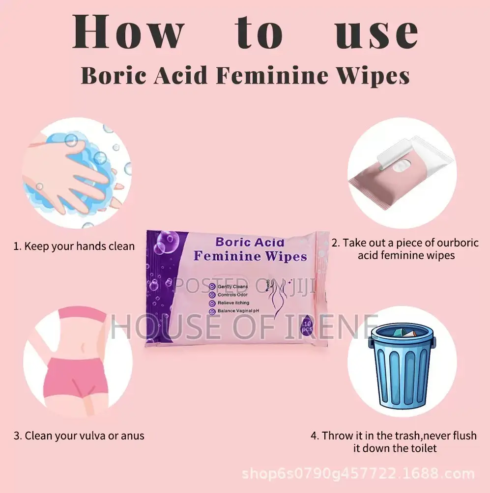 Boric Acid Feminine Wipes