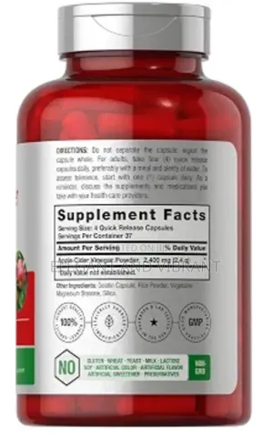 Apple Cider Vinegar Capsules | 2400mg | 150 Count