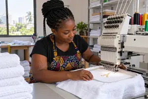 Personalized Towel Embroidery | Names Initials in Accra