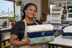 Personalized Towel Embroidery | Names Initials in Accra