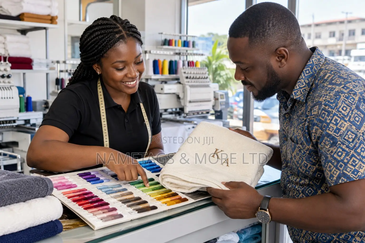 Personalized Towel Embroidery | Names Initials in Accra