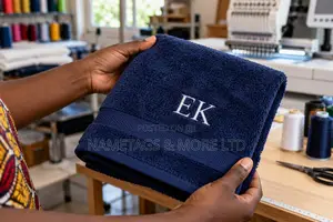 Personalized Towel Embroidery | Names Initials in Accra