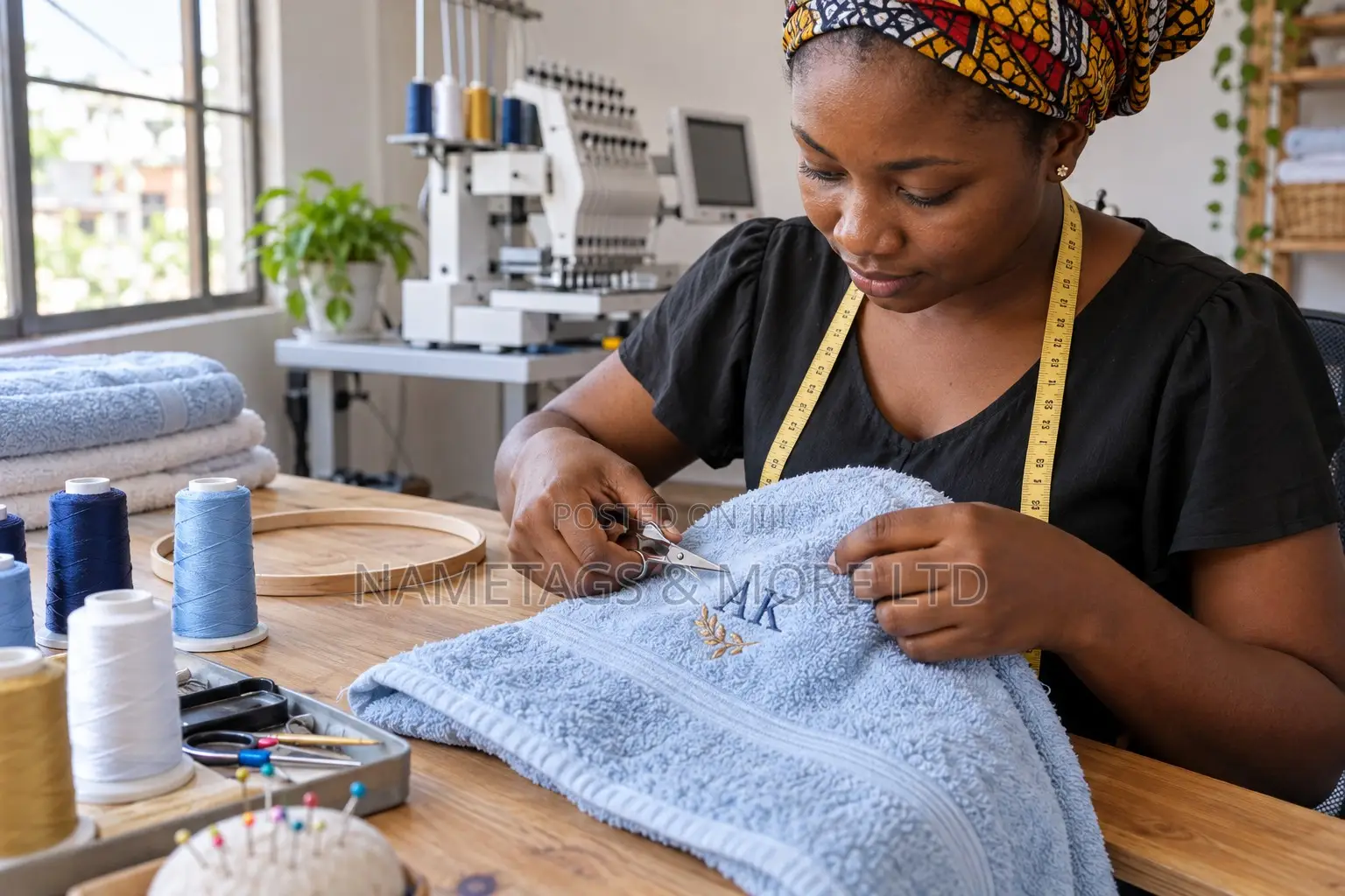 Personalized Towel Embroidery | Names Initials in Accra