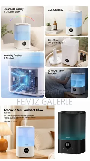 Oraimo MistGlow 3.2L Smart Humidifier LED Display 7-Color Light
