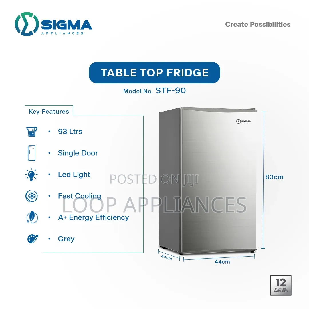 New Sigma 93 Litres Sigma5 Stars STF-90 TABLE TOP Refrigerator