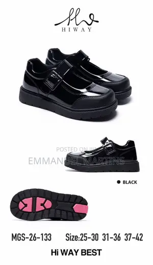 Chic Durable Black Back to School Shoe for Girls