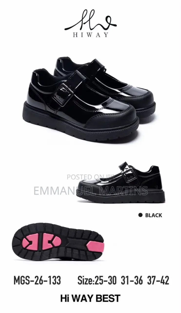 Chic Durable Black Back to School Shoe for Girls
