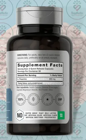 L-Theanine 400mg, 120 Capsules,Cognitive Mental Health