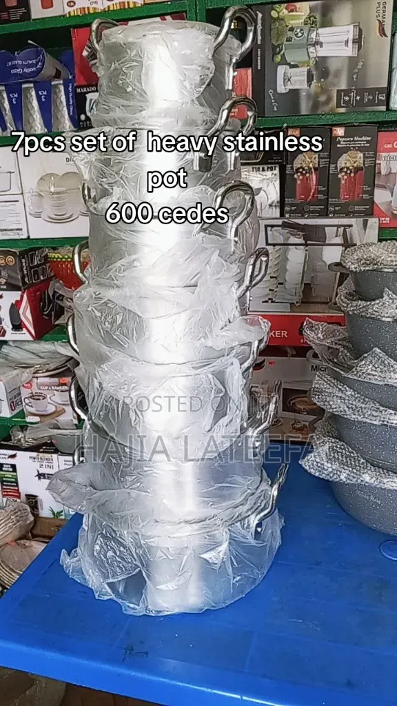 7 PCs Heavy Stainless Pot