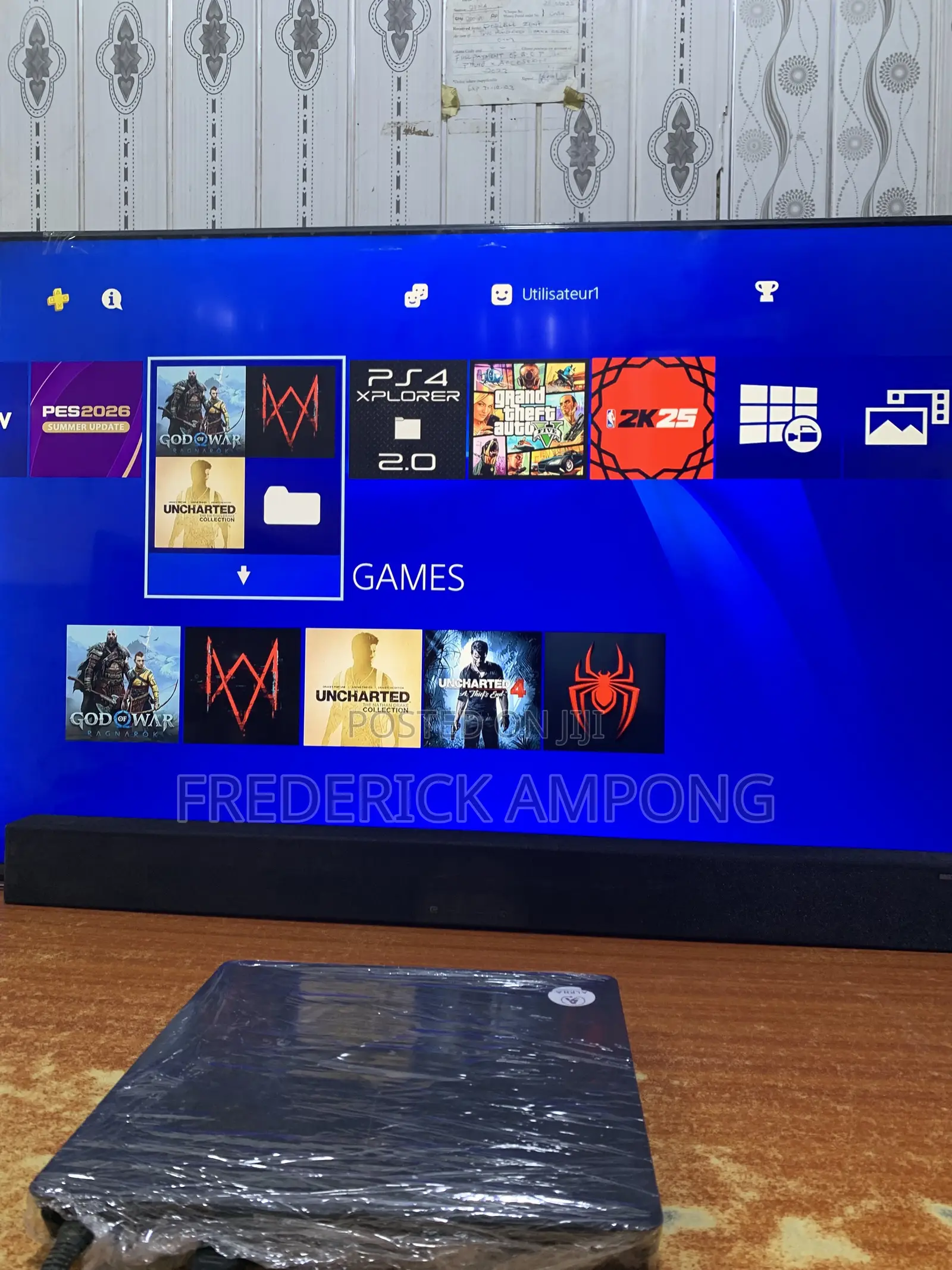 Ps4 Slim With 12games Including Fc 27 Very Neat No Fault 1tb