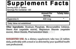 Huperzine a 400 MCG Per Serving- 240 Tablets
