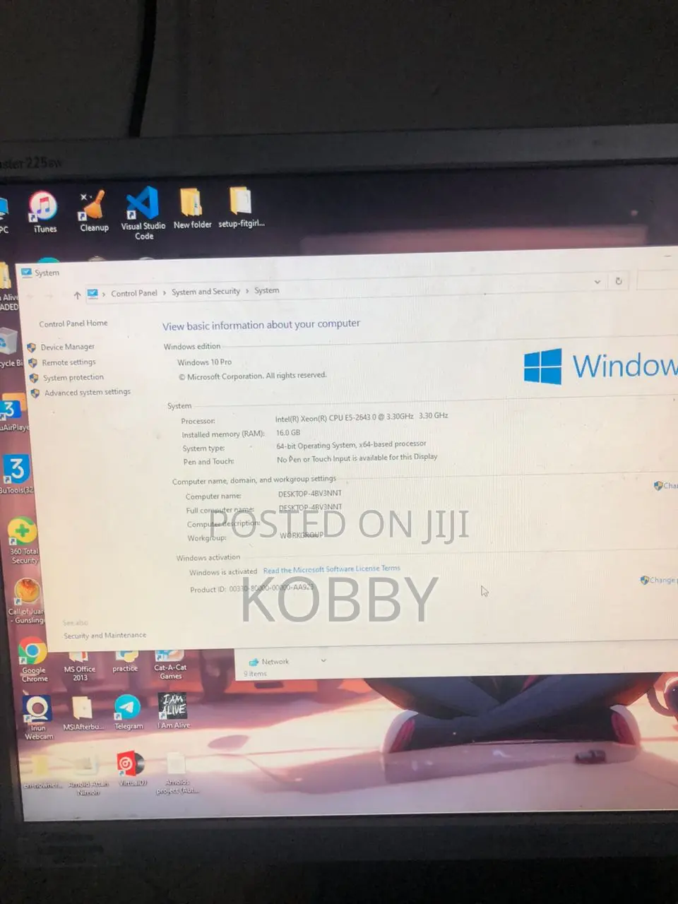 Desktop Computer HP Z420 16GB Intel Xeon HDD+SSD 512GB