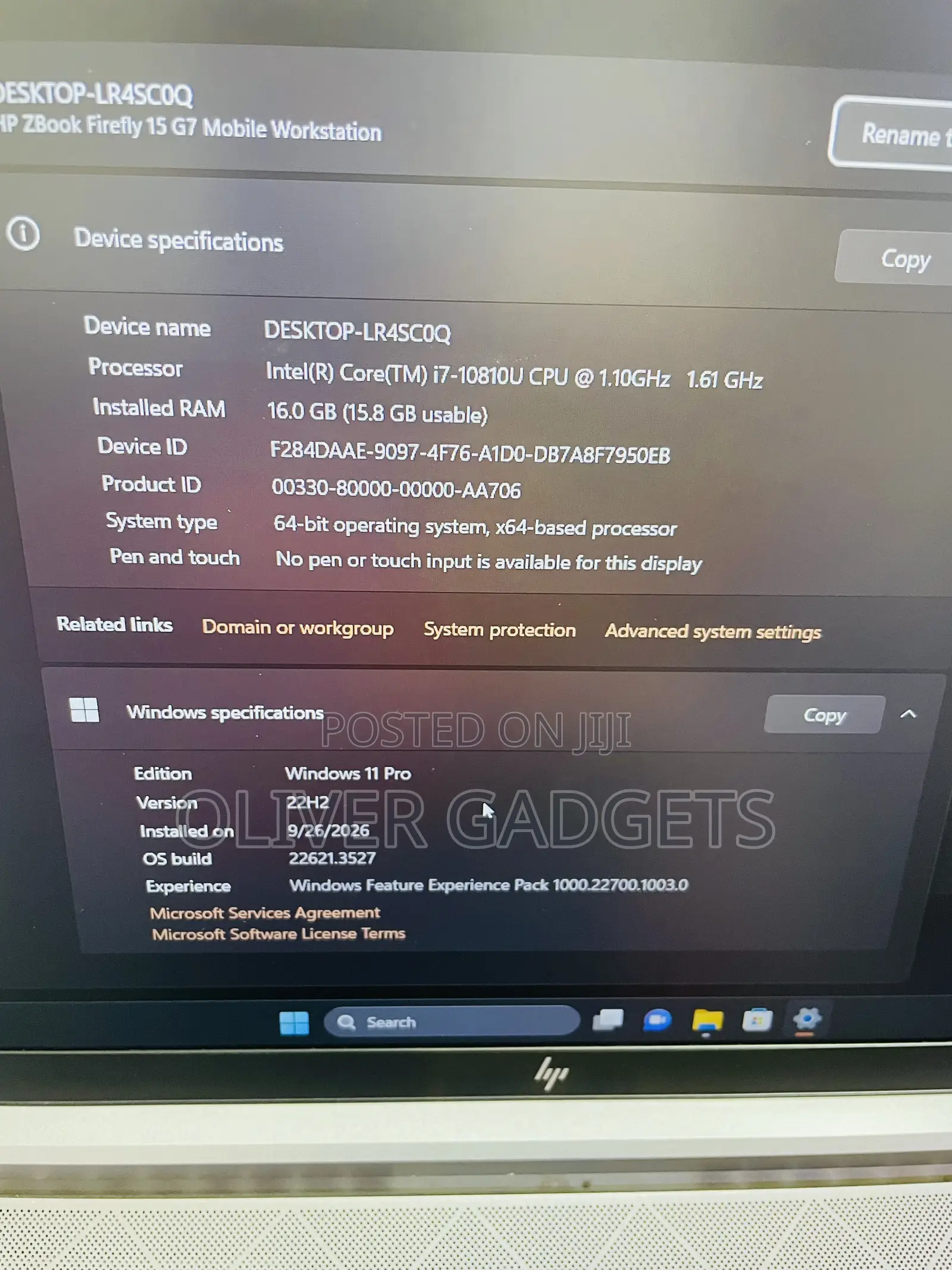 Laptop HP ZBook Firefly 15 G7 16GB Intel Core i7 SSD 512GB