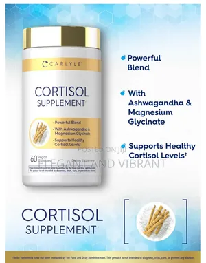 Cortisol Supplement | 60 Capsules Ashwagandha Magnesium Complex