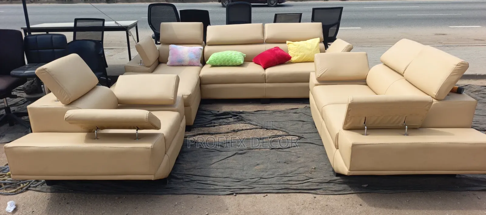L- Shape Adjustable Headrests Set