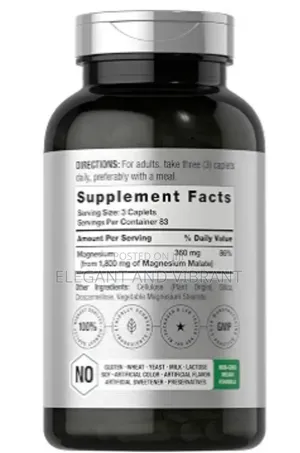 Magnesium Malate | 1800mg | 250 Caplets