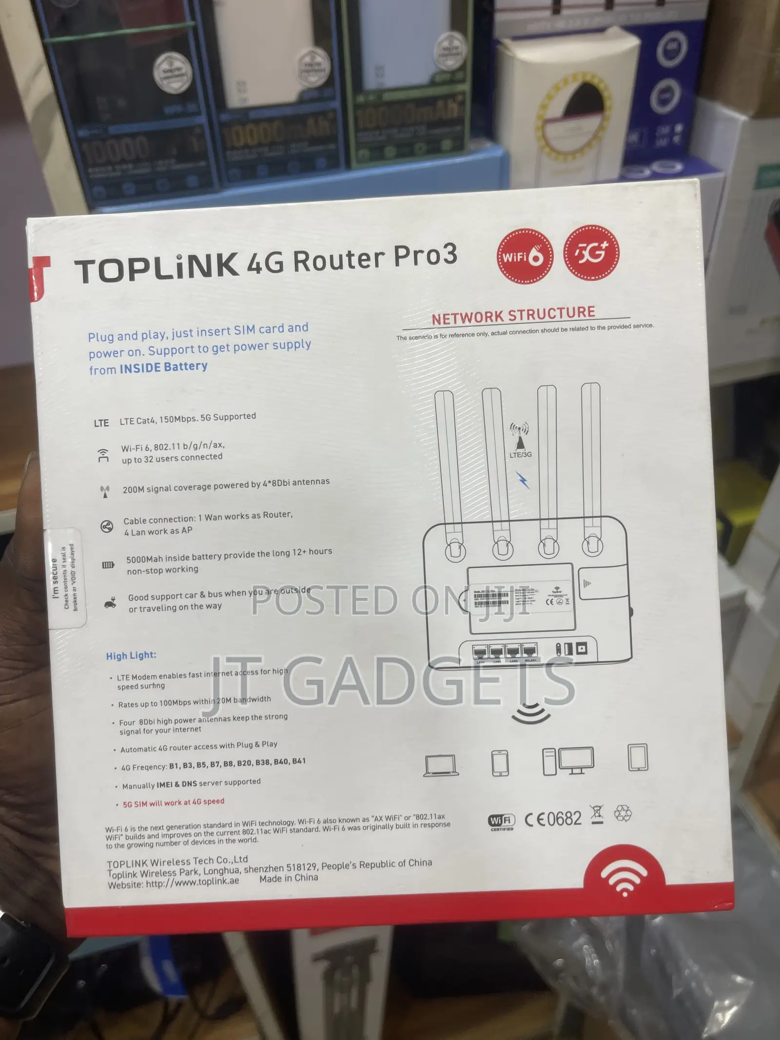 TOPLiNK 4G Router Pro3 (Portable WiFi 6 Router)