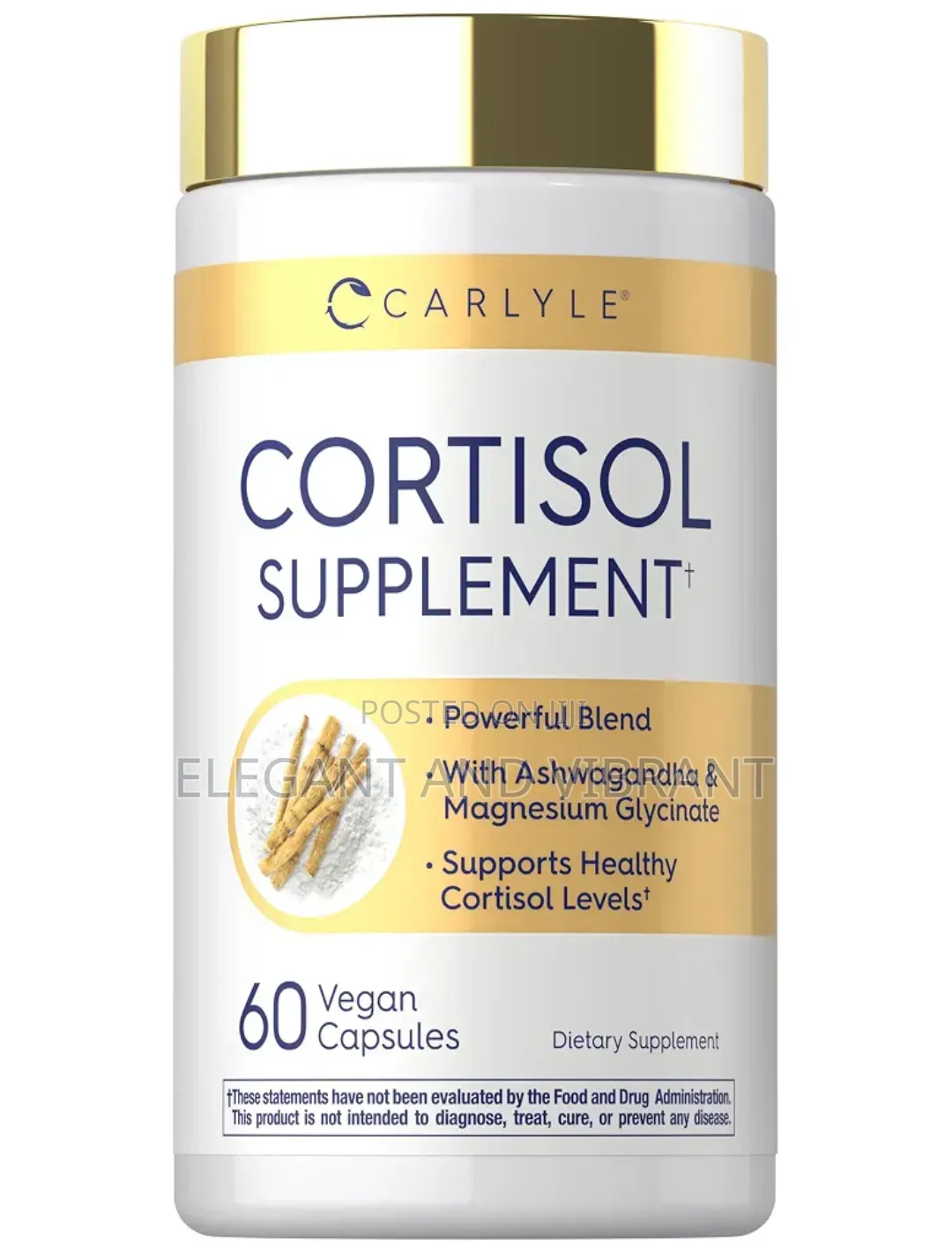 Cortisol Supplement | 60 Capsules Ashwagandha Magnesium Complex