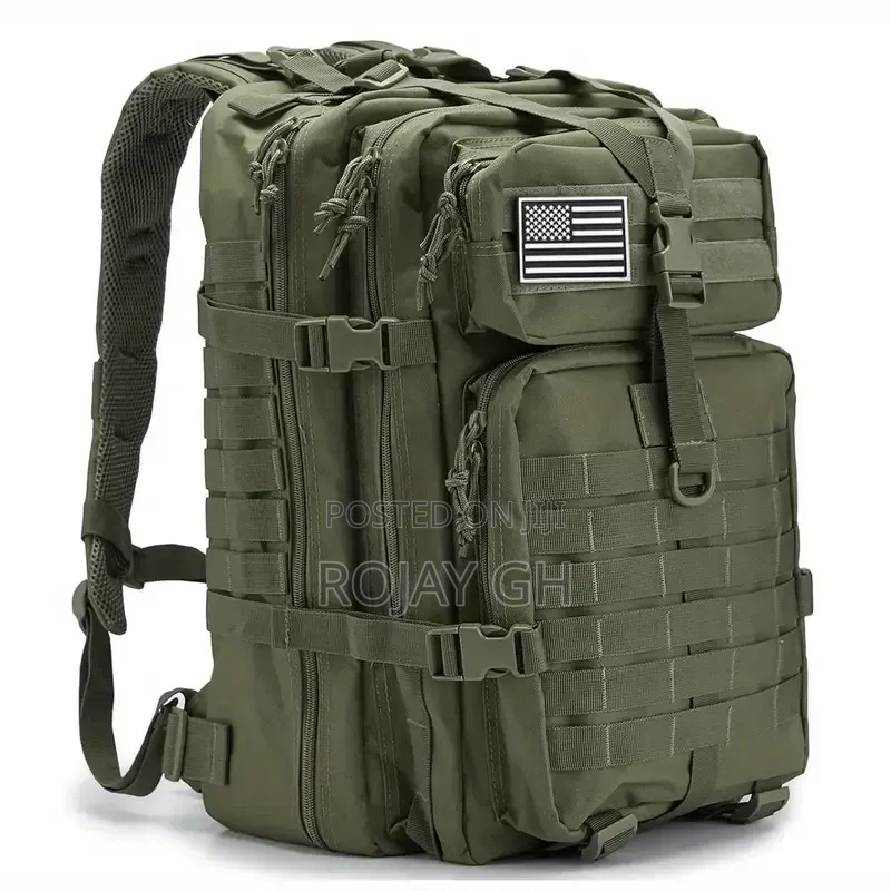 QT QY 50L Tactical Military Tactical Travel Backpack in Army Green