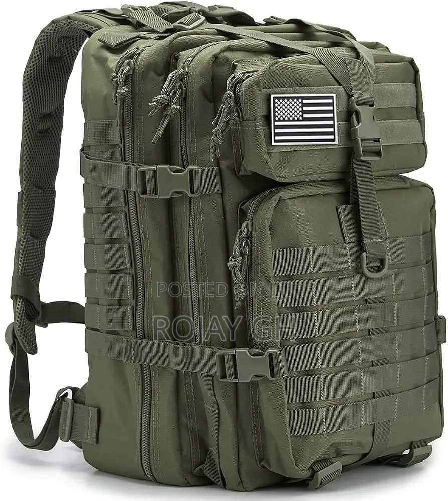 QT QY 50L Tactical Military Tactical Travel Backpack in Army Green