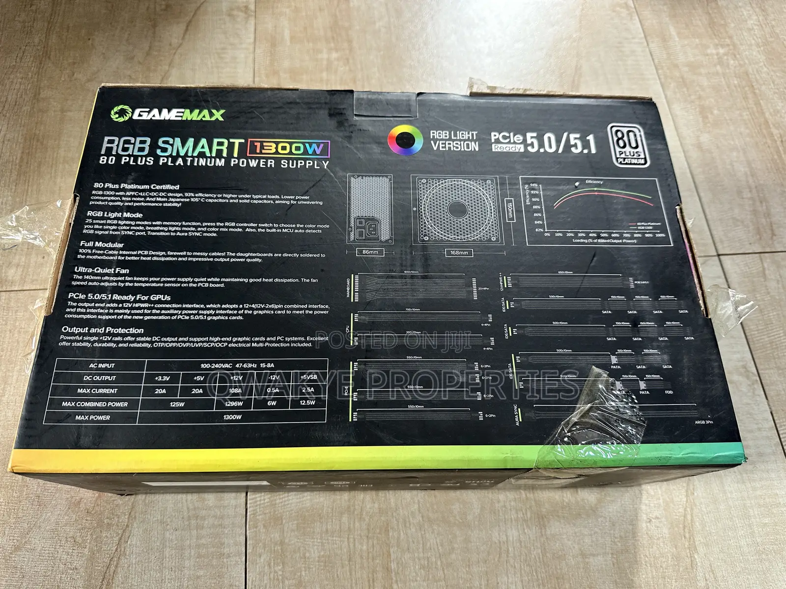 GAMEMAX 1300W 80+ Platinum Fully Modular Power Supply