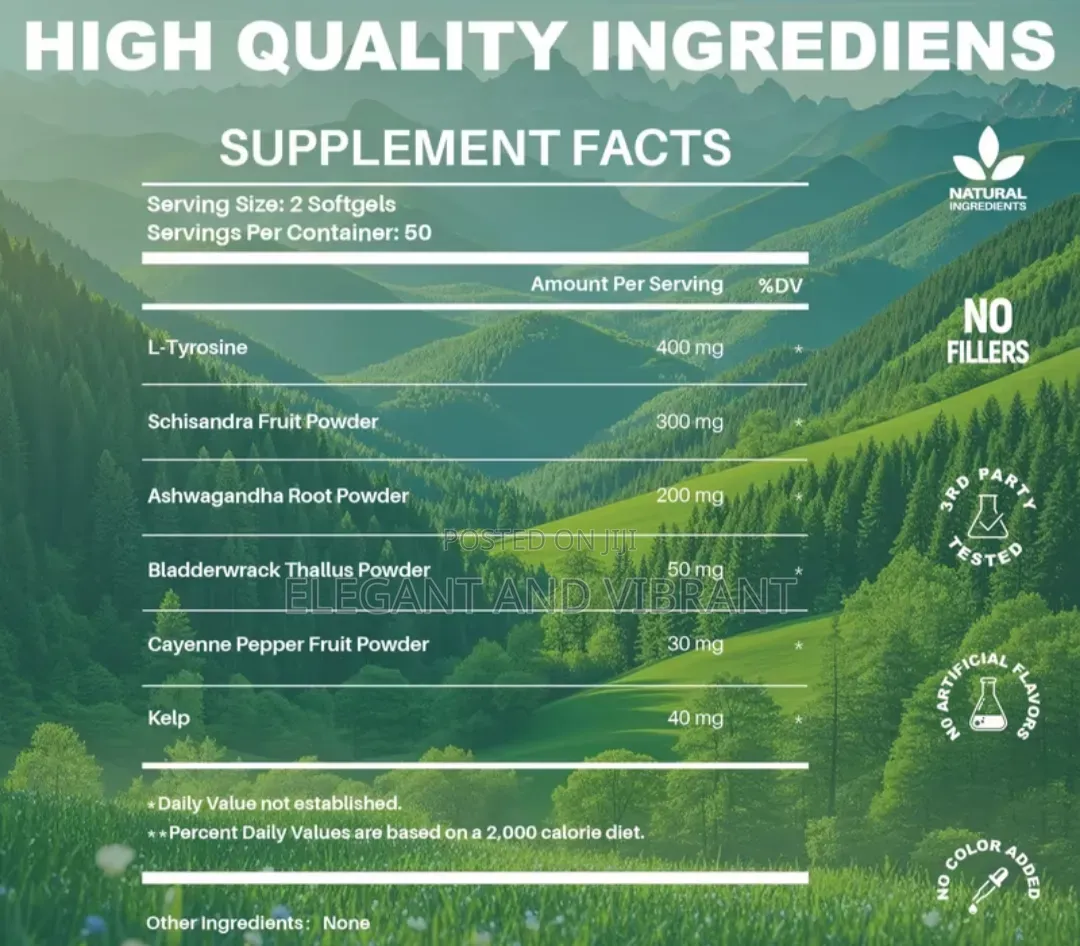 Thyroid Health Sup, Mood, Energy, Digestive Health Balance, Lodine.