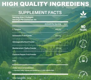 Thyroid Health Sup, Mood, Energy, Digestive Health Balance, Lodine.