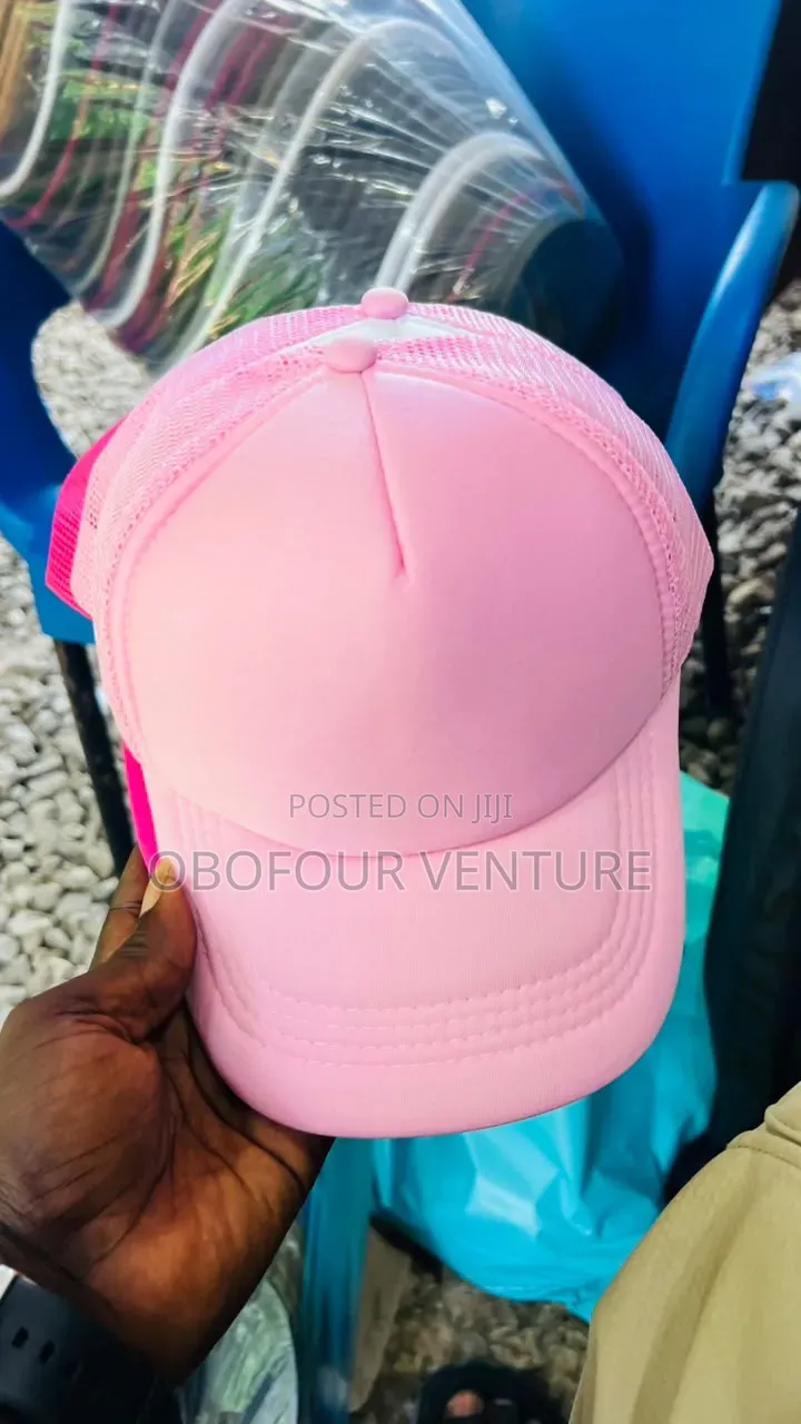 Angel Two-Tone Trucker Hat Mesh Back, Pink and White Tracker Cap 98302