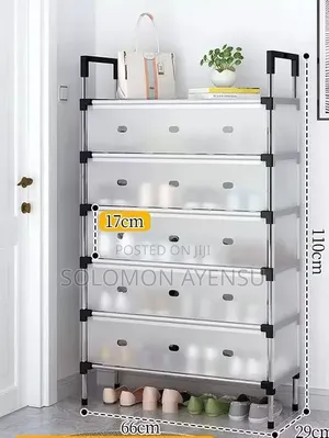 Multi-Layer Shoe Organizer Tower With Transparent Flip-Down Covers .
