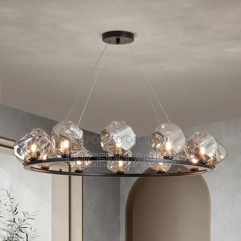 Modern Glass Hanging LED Chandelier