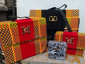 Handmade African Kente Box Bags