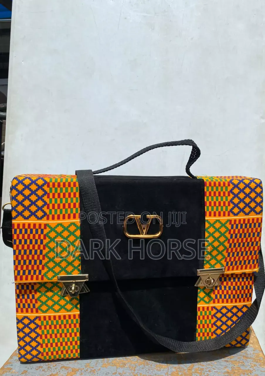 Handmade African Kente Box Bags