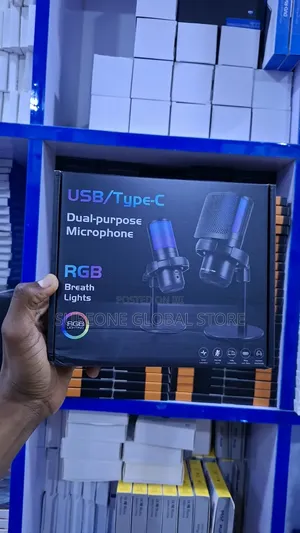 USB/Type-C Dual-Purpose Desktop Microphone, Best for Gaming, Podcast