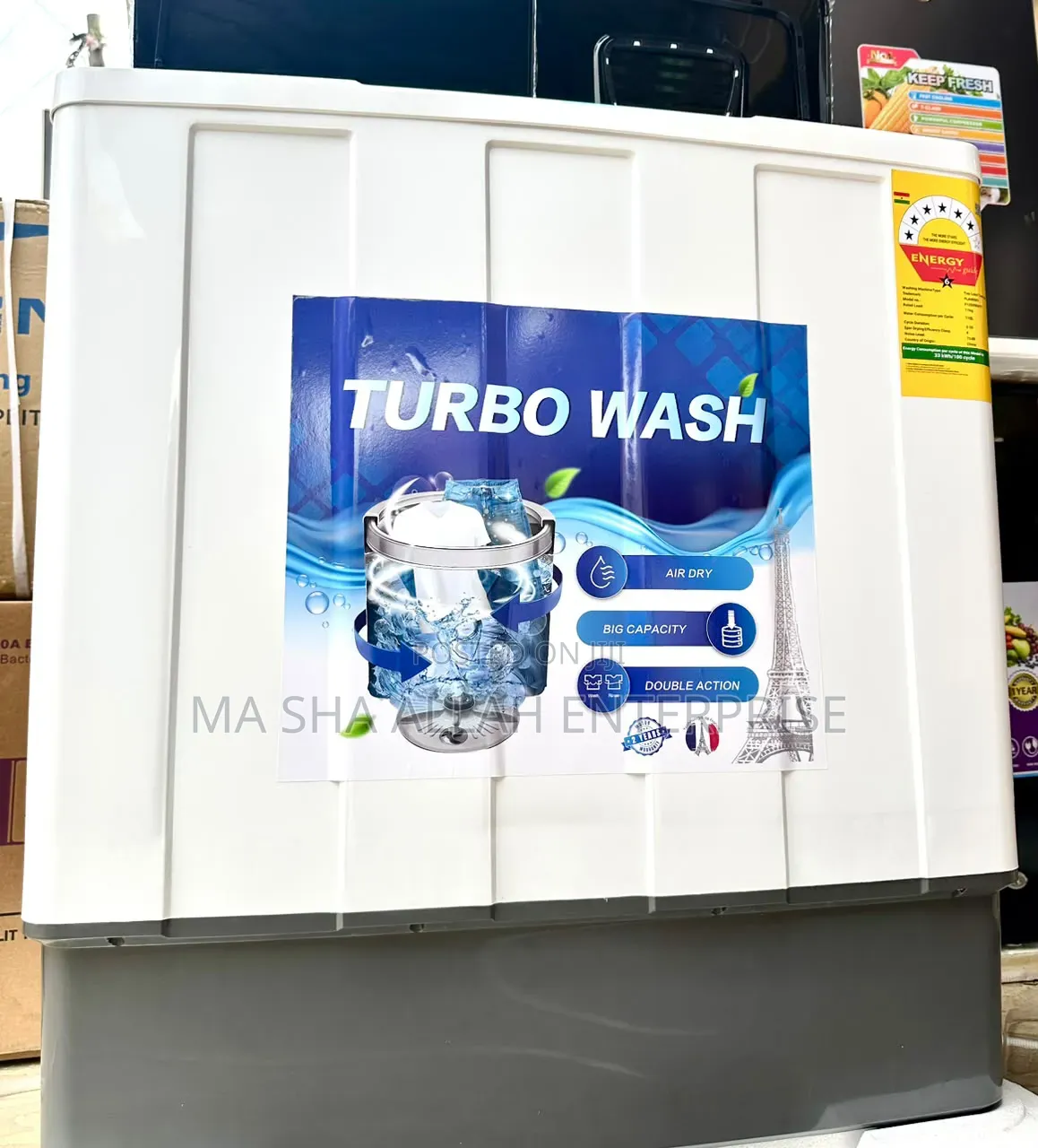 Powerful and Long Lasting 12kg Twin Tub Flamino Washing Machine