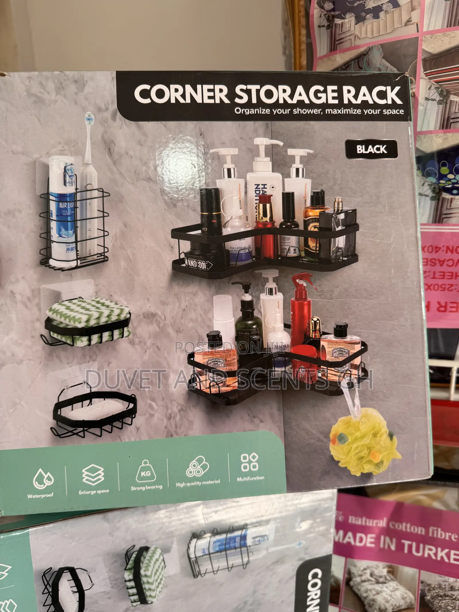 Bathroom Corner Storage Rack