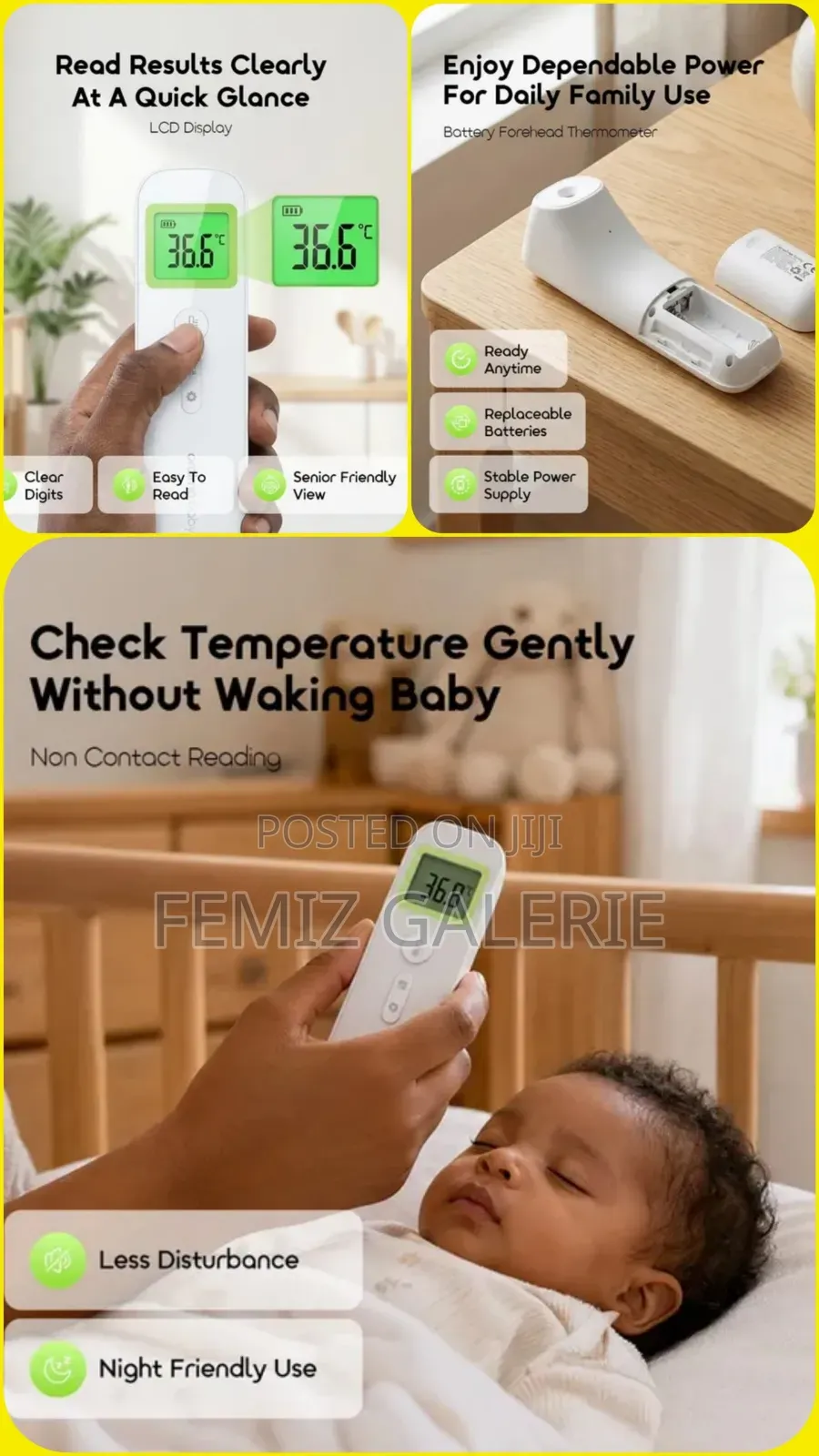 Oraimo TempEase Infrared Forehead Thermometer Dual Mode Body Object