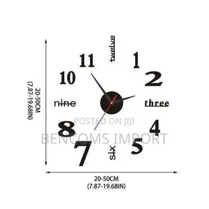 3D Wall Clock – Modern DIY Wall Clock for Living Room