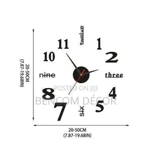 3D Wall Clock – Modern DIY Wall Clock for Living Room