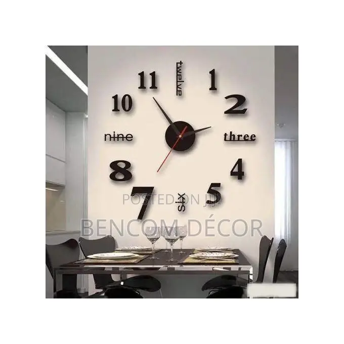 3D Wall Clock – Modern DIY Wall Clock for Living Room