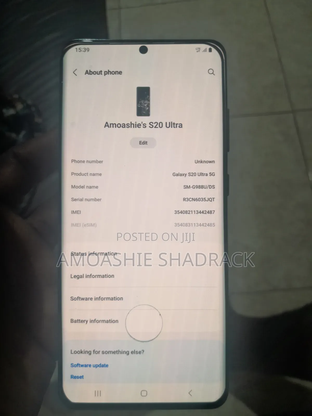 Samsung Galaxy S20 Ultra 128 GB Purple