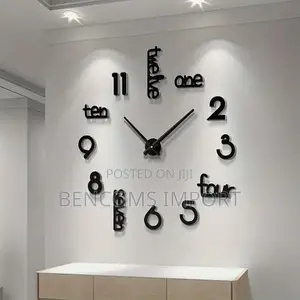 3D Acrylic Wall Clock, DIY Art Clock for Living Room and Bedroom