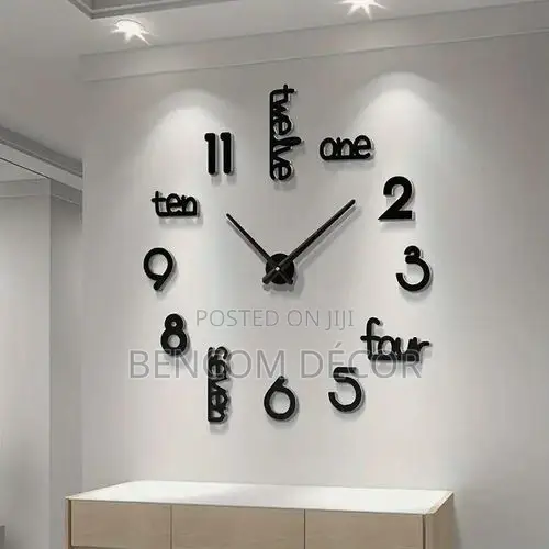 3D Acrylic Wall Clock, DIY Art Clock for Living Room and Bedroom