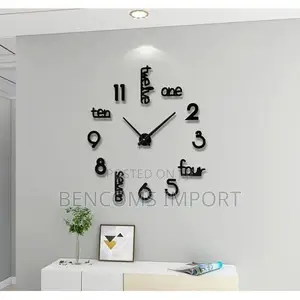3D Acrylic Wall Clock, DIY Art Clock for Living Room and Bedroom